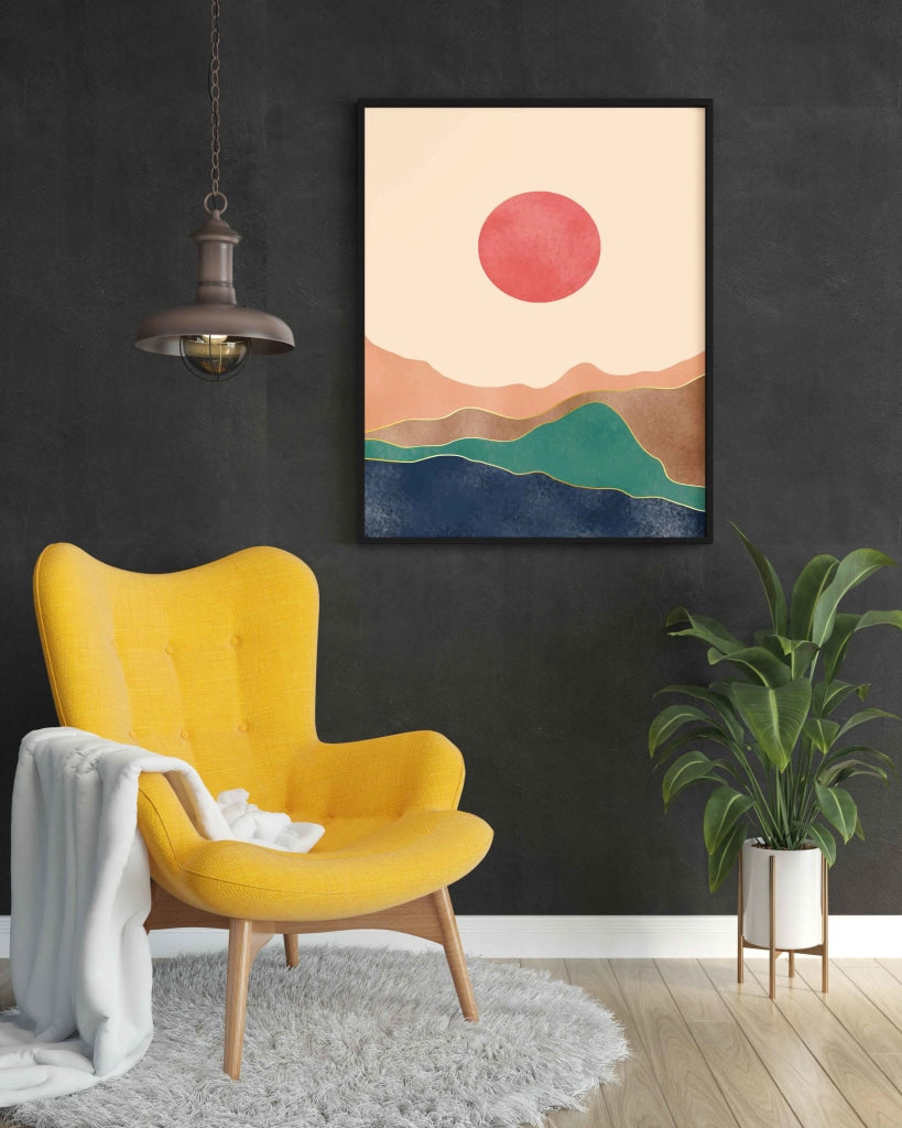 Land Of Colours - Abstract Art Frame For Wall Decor- Funkydecors Xs / Black Posters Prints &amp; Visual