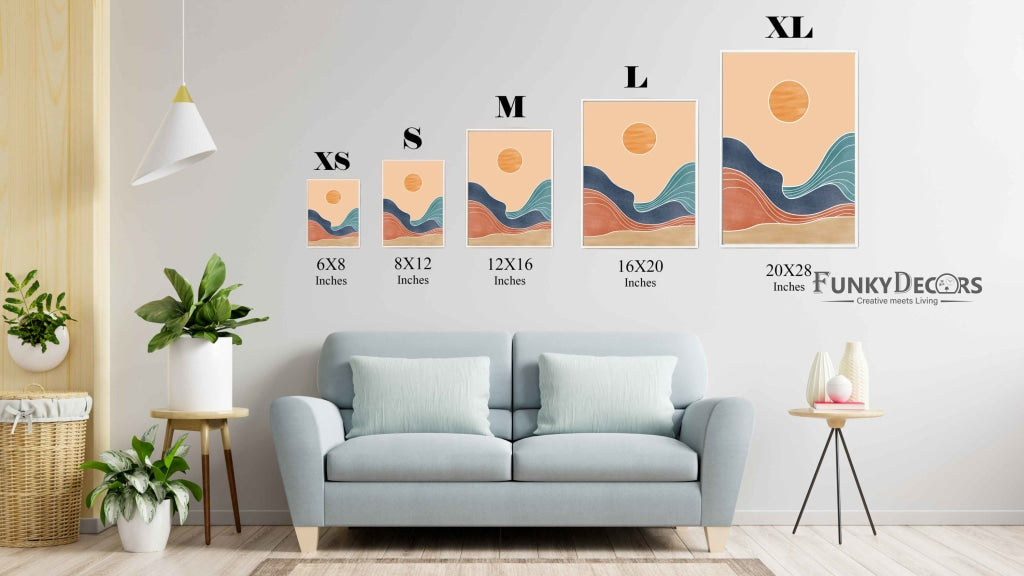 Land Of Curves - Abstract Art Frame For Wall Decor- Funkydecors Posters Prints &amp; Visual Artwork
