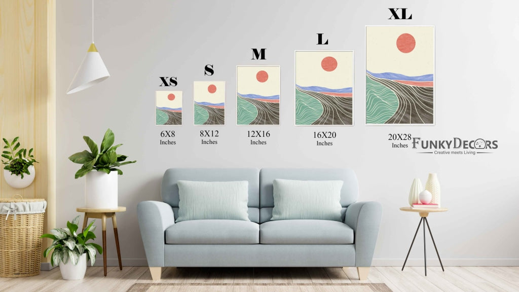 Land Of Curves - Abstract Art Frame For Wall Decor- Funkydecors Posters Prints & Visual Artwork