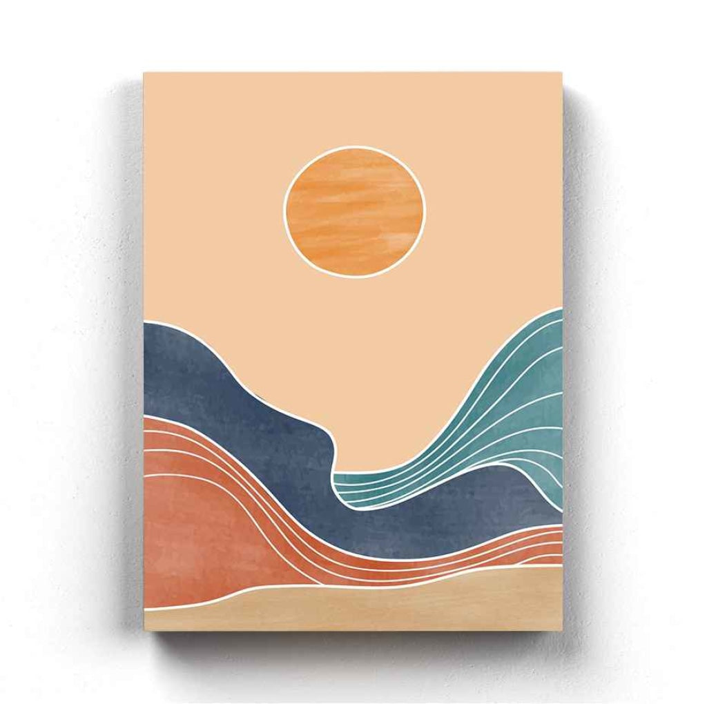 Land Of Curves - Abstract Art Frame For Wall Decor- Funkydecors Xs / Canvas Posters Prints &amp; Visual