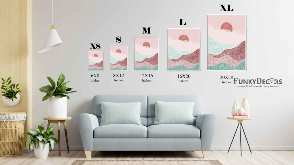 Land Of Curves - Minimal Art Frame For Wall Decor- Funkydecors Posters Prints & Visual Artwork