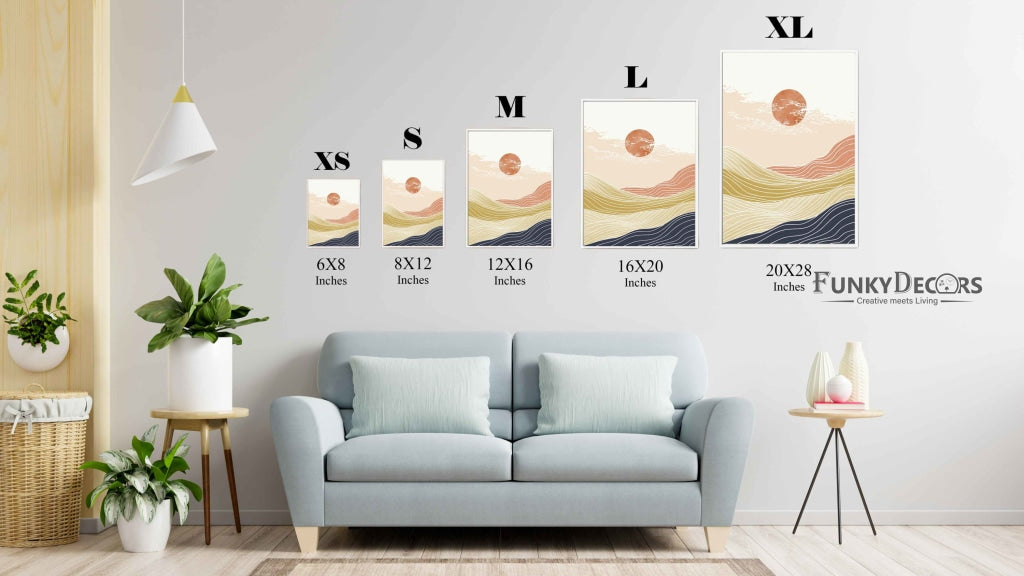 Land Of Curves - Minimal Art Frame For Wall Decor- Funkydecors Posters Prints & Visual Artwork