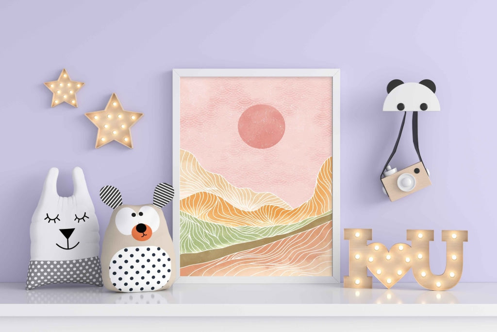 Land Of Curves - Minimal Art Frame For Wall Decor- Funkydecors Xs / White Posters Prints & Visual