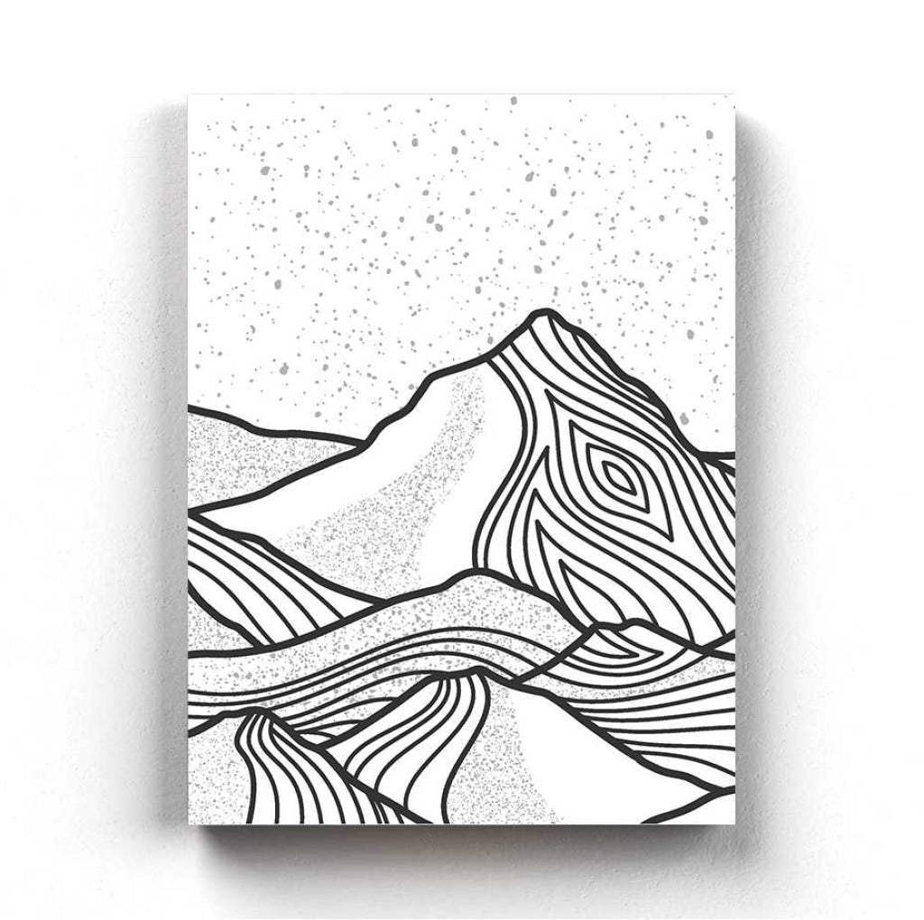 Land Of Lines Achromatic Art Frame For Wall Decor- Funkydecors Xs / Canvas Posters Prints &amp; Visual