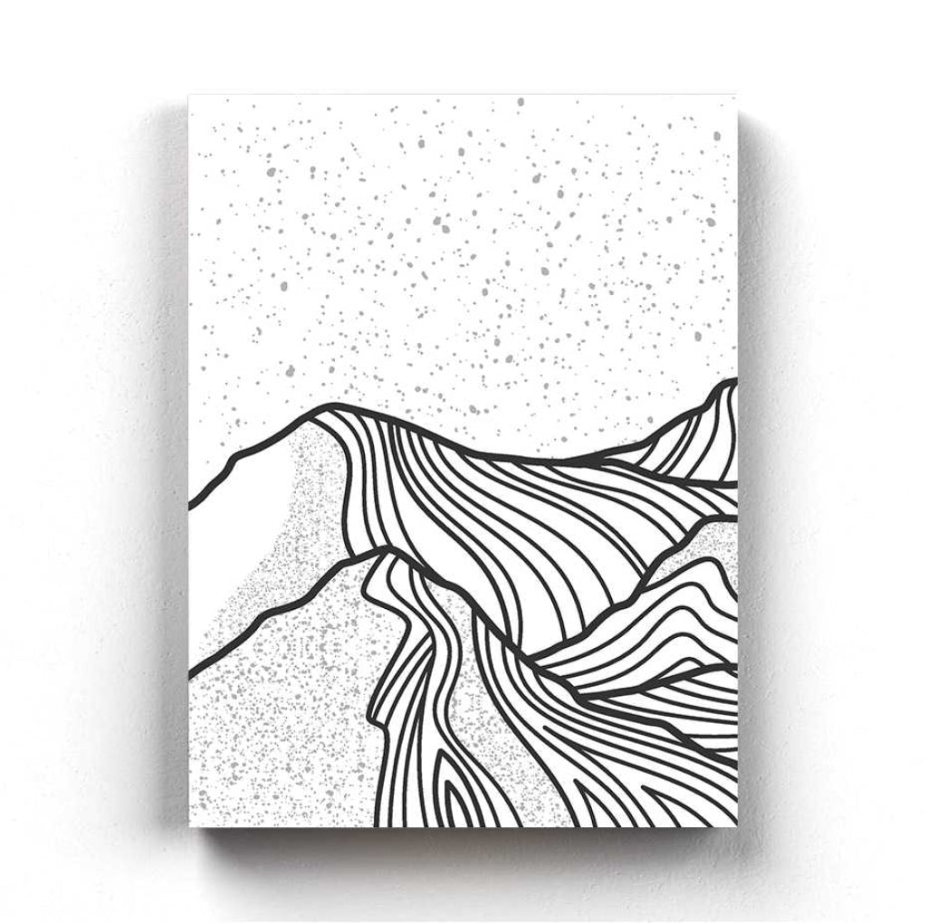 Land Of Lines Achromatic Art Frame For Wall Decor- Funkydecors Xs / Canvas Posters Prints & Visual