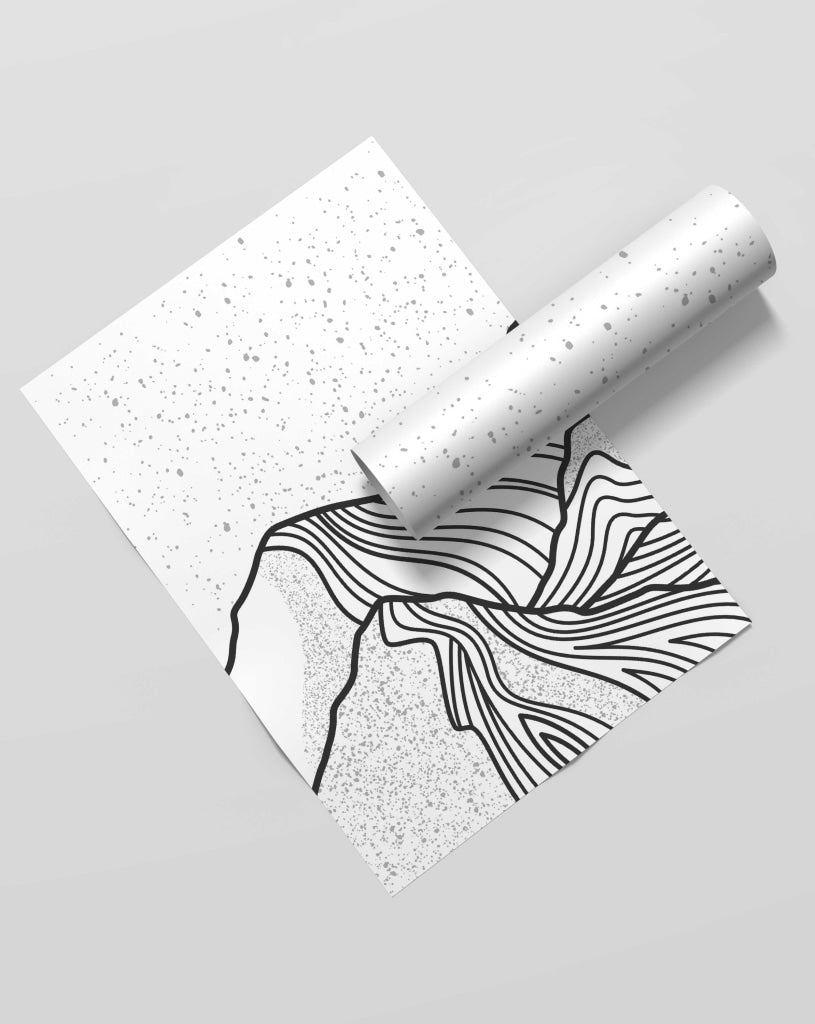 Land Of Lines Achromatic Art Frame For Wall Decor- Funkydecors Xs / Roll Posters Prints & Visual