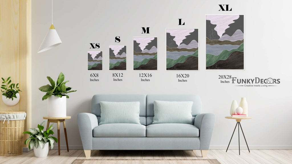 Land Of Shades - Abstract 3 Panels Art Frame For Wall Decor- Funkydecors Posters Prints &amp; Visual