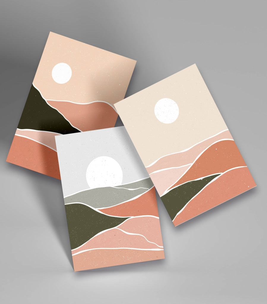 Land Of Shades - Abstract 3 Panels Art Frame For Wall Decor- Funkydecors Xs / Roll Posters Prints &amp;