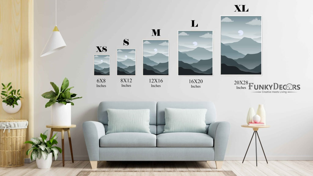 Land Of Shades - Achromatic Art Frame For Wall Decor- Funkydecors Posters Prints &amp; Visual Artwork