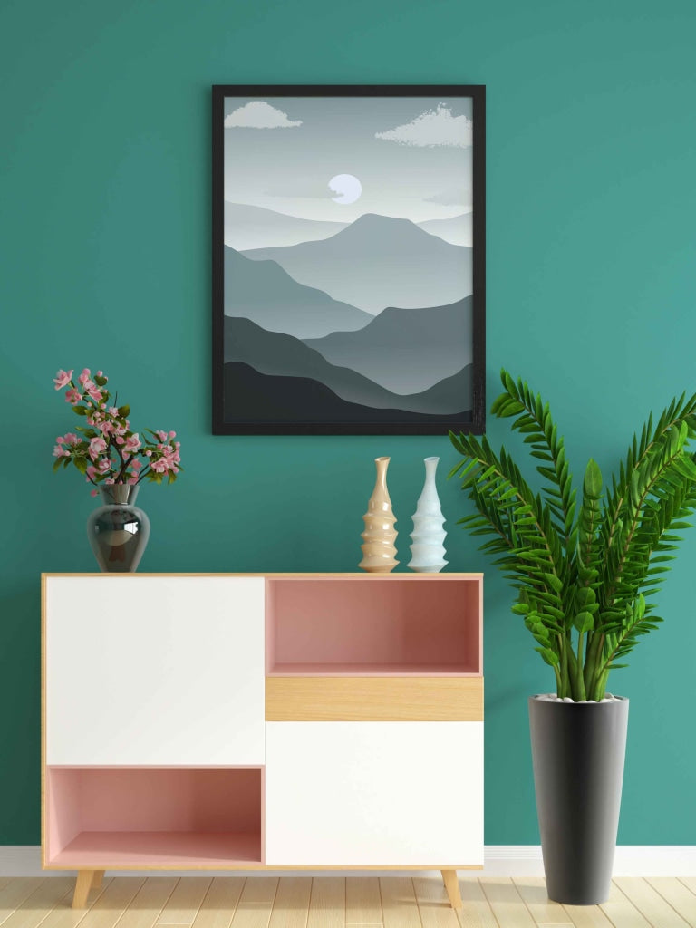 Land Of Shades - Achromatic Art Frame For Wall Decor- Funkydecors Xs / Black Posters Prints &amp; Visual