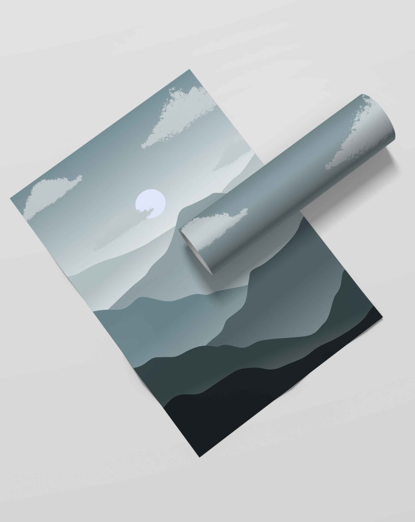 Land Of Shades - Achromatic Art Frame For Wall Decor- Funkydecors Xs / Roll Posters Prints &amp; Visual