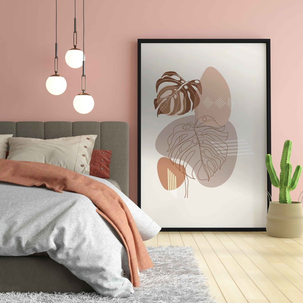 Leaf Overlay Art - Nature Frame For Wall Decor- Funkydecors Xs / Black Posters Prints &amp; Visual