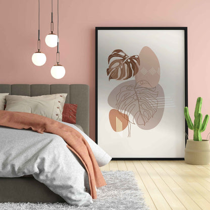 Leaf Overlay Art - Nature Frame For Wall Decor- Funkydecors Xs / Black Posters Prints & Visual