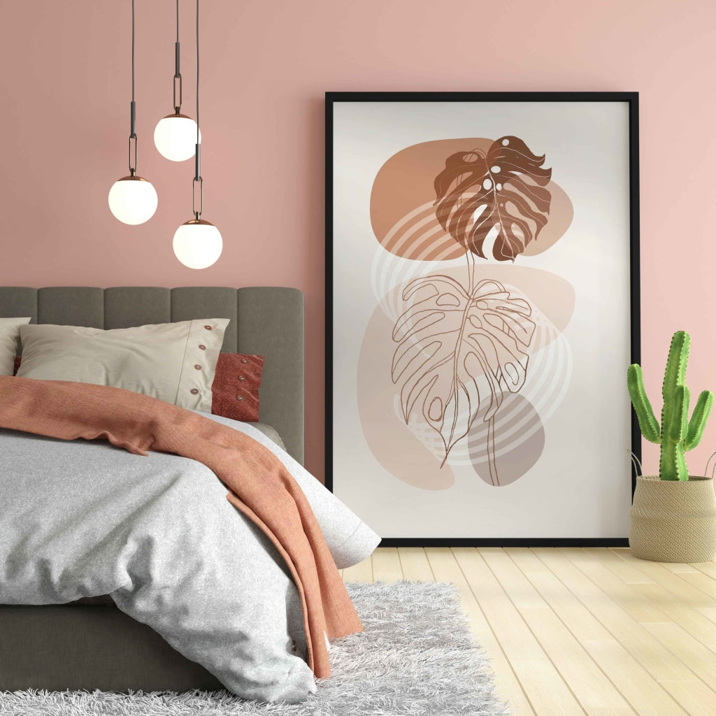 Leaf Overlay Art - Nature Frame For Wall Decor- Funkydecors Xs / Black Posters Prints &amp; Visual