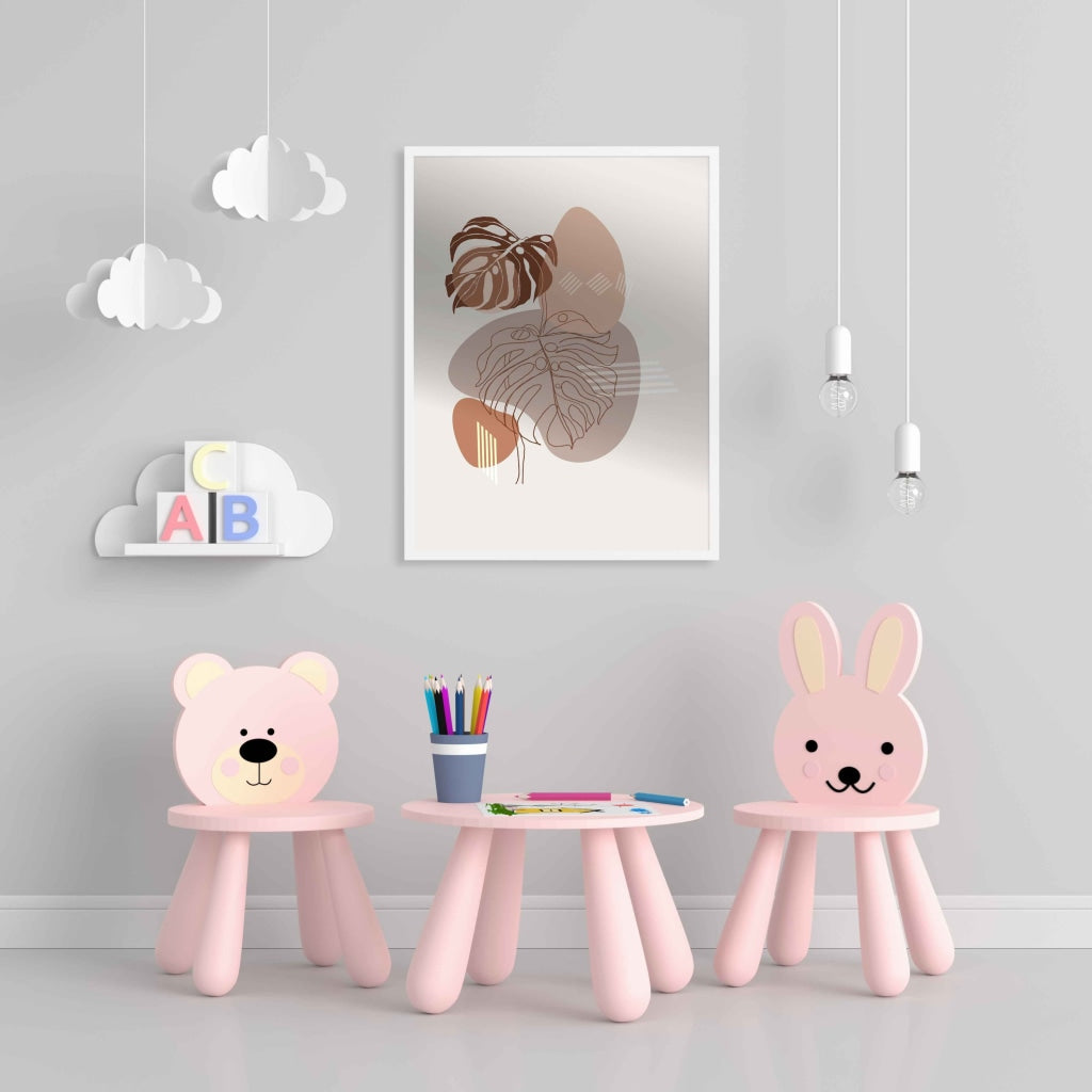 Leaf Overlay Art - Nature Frame For Wall Decor- Funkydecors Xs / White Posters Prints &amp; Visual