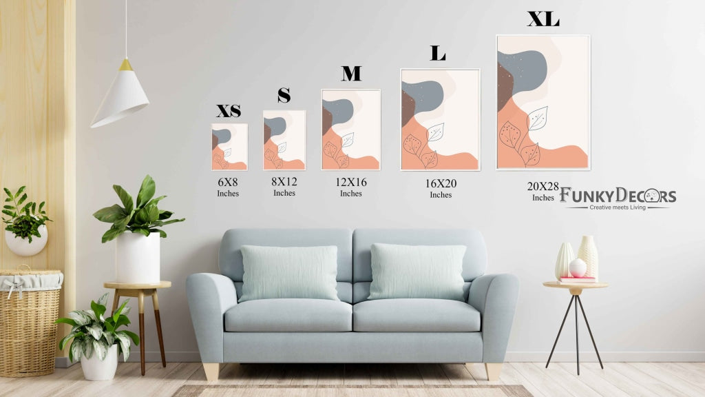 Leaf Overlay Patterns - Minimal Art Frame For Wall Decor- Funkydecors Posters Prints & Visual