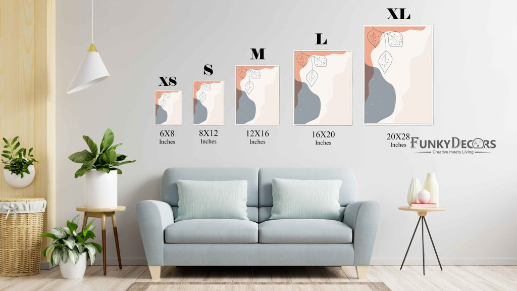 Leaf Overlay Patterns - Minimal Art Frame For Wall Decor- Funkydecors Posters Prints &amp; Visual