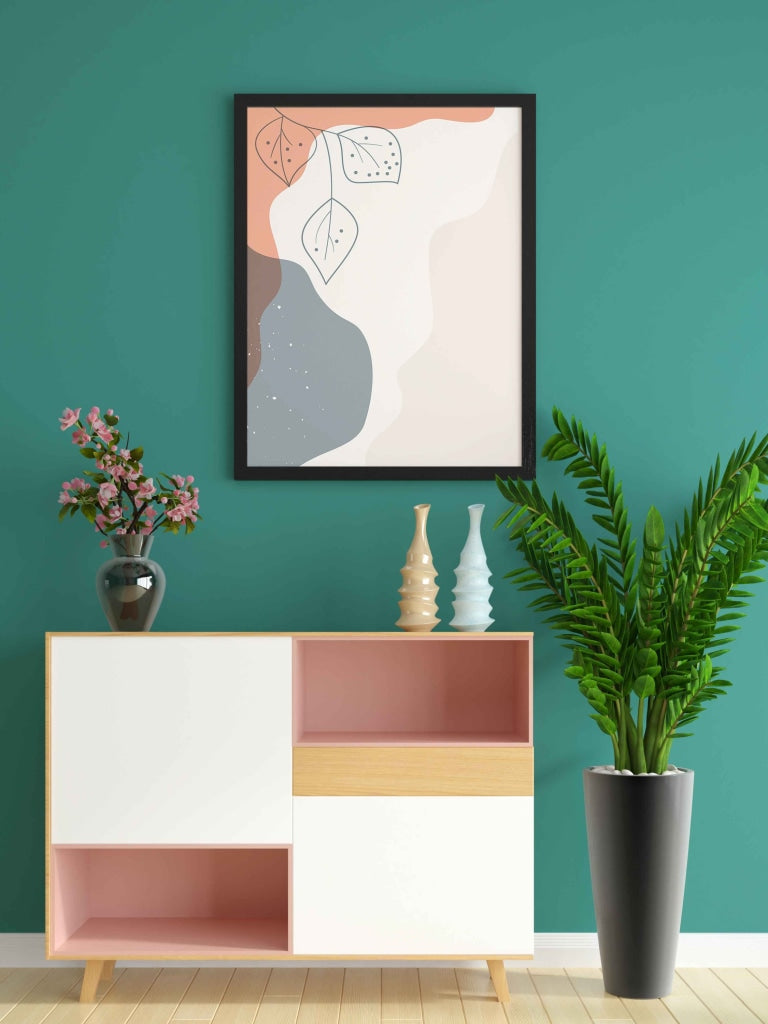 Leaf Overlay Patterns - Minimal Art Frame For Wall Decor- Funkydecors Xs / Black Posters Prints &amp;