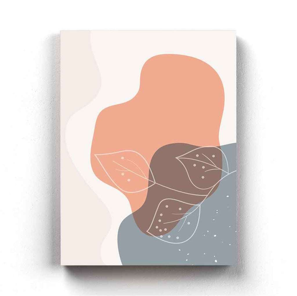 Leaf Overlay Patterns - Minimal Art Frame For Wall Decor- Funkydecors Xs / Canvas Posters Prints &amp;
