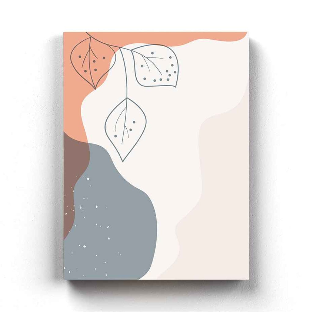 Leaf Overlay Patterns - Minimal Art Frame For Wall Decor- Funkydecors Xs / Canvas Posters Prints &amp;