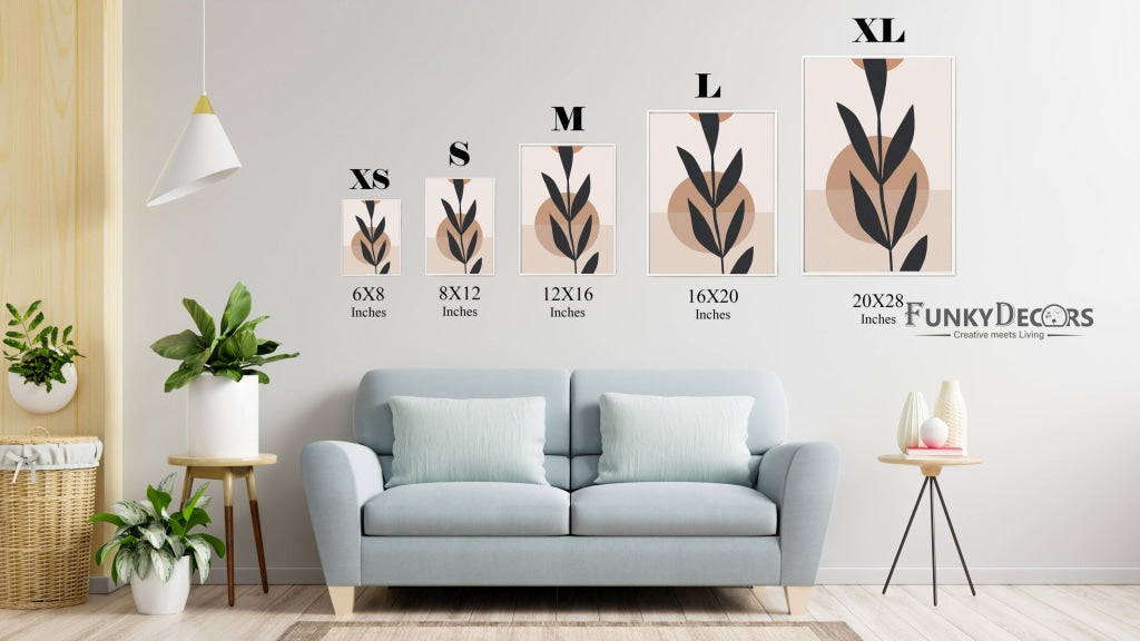 Leaf Prints - Miinimal 3 Panels Art Frame For Wall Decor- Funkydecors Posters &amp; Visual Artwork