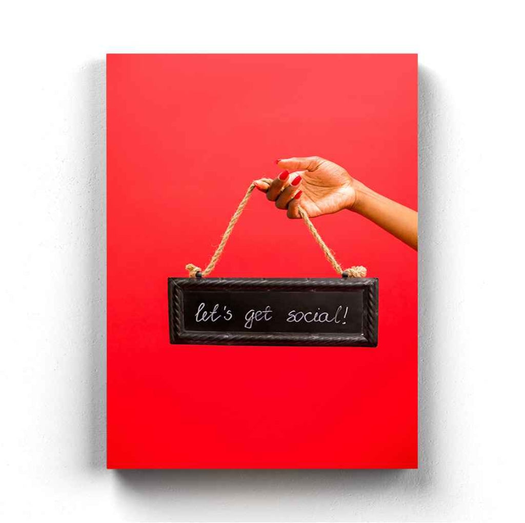 Lets Get Social - Business Art Frame For Wall Decor- Funkydecors Xs / Canvas Posters Prints & Visual