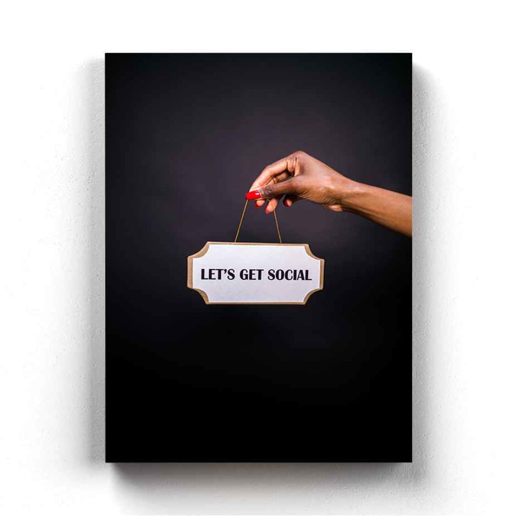 Lets Get Social - Business Art Frame For Wall Decor- Funkydecors Xs / Canvas Posters Prints & Visual