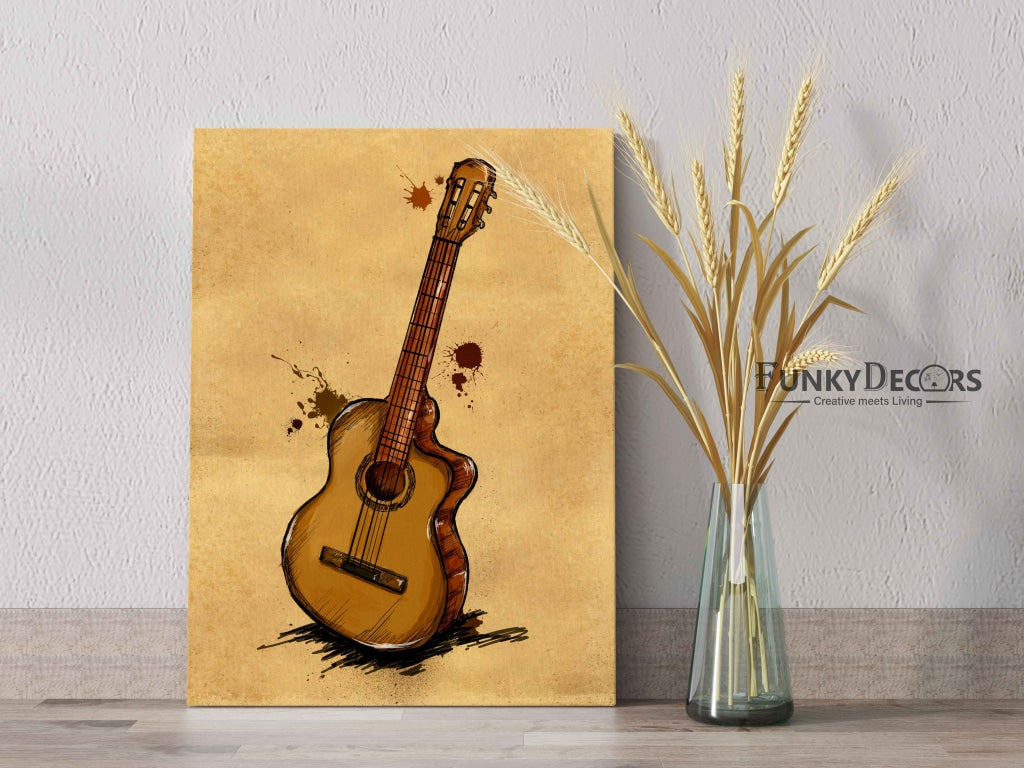 Lets Play Guitar - Vintage Art Frame For Wall Decor- Funkydecors Posters Prints & Visual Artwork