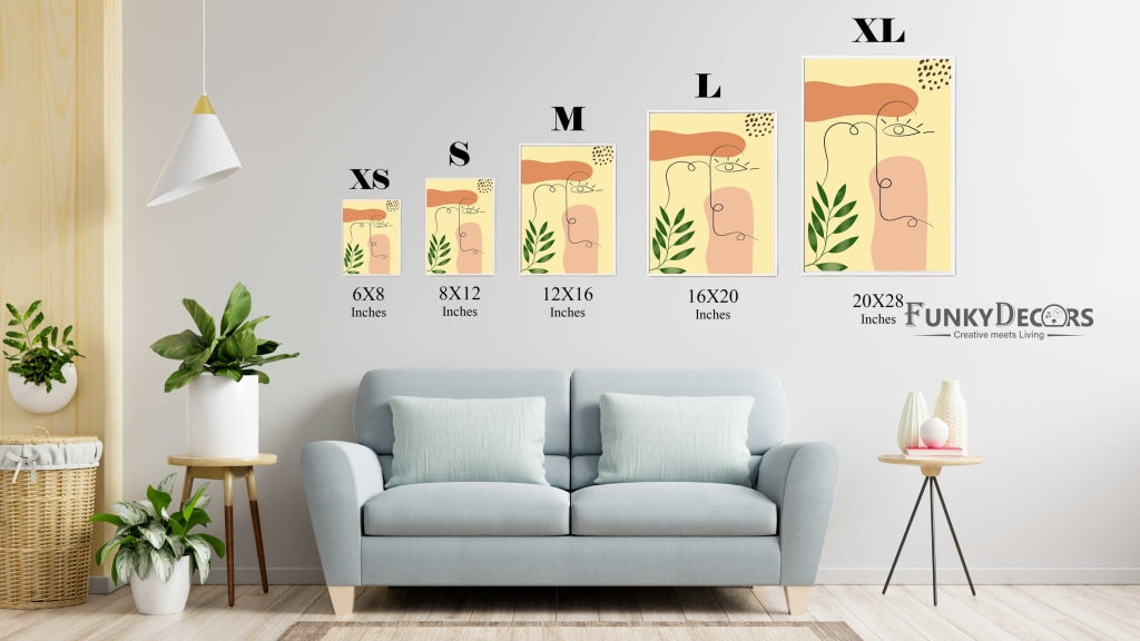Line 2 Panels Art Frame For Wall Decor- Funkydecors Posters Prints &amp; Visual Artwork