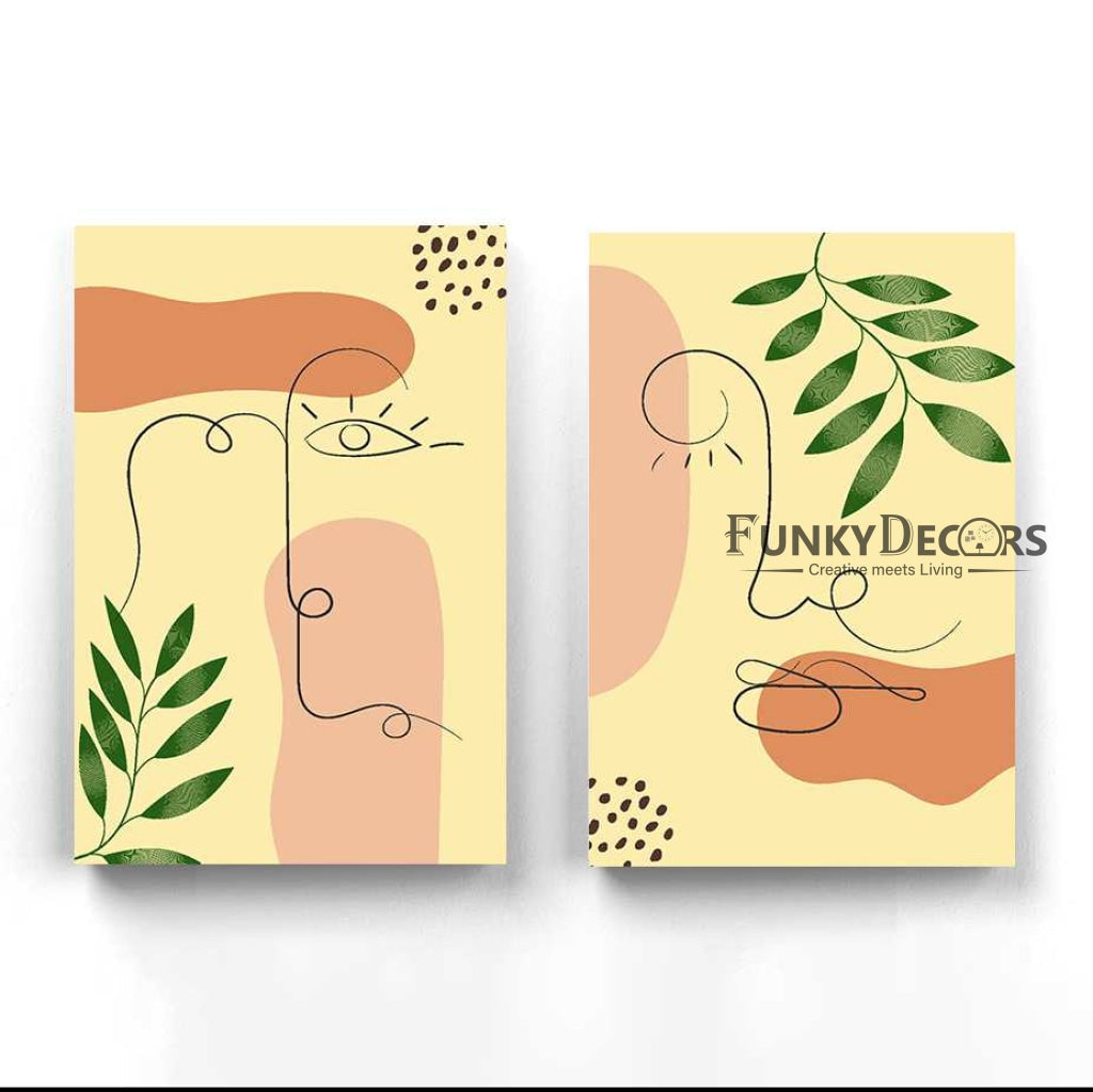 Line 2 Panels Art Frame For Wall Decor- Funkydecors Posters Prints &amp; Visual Artwork