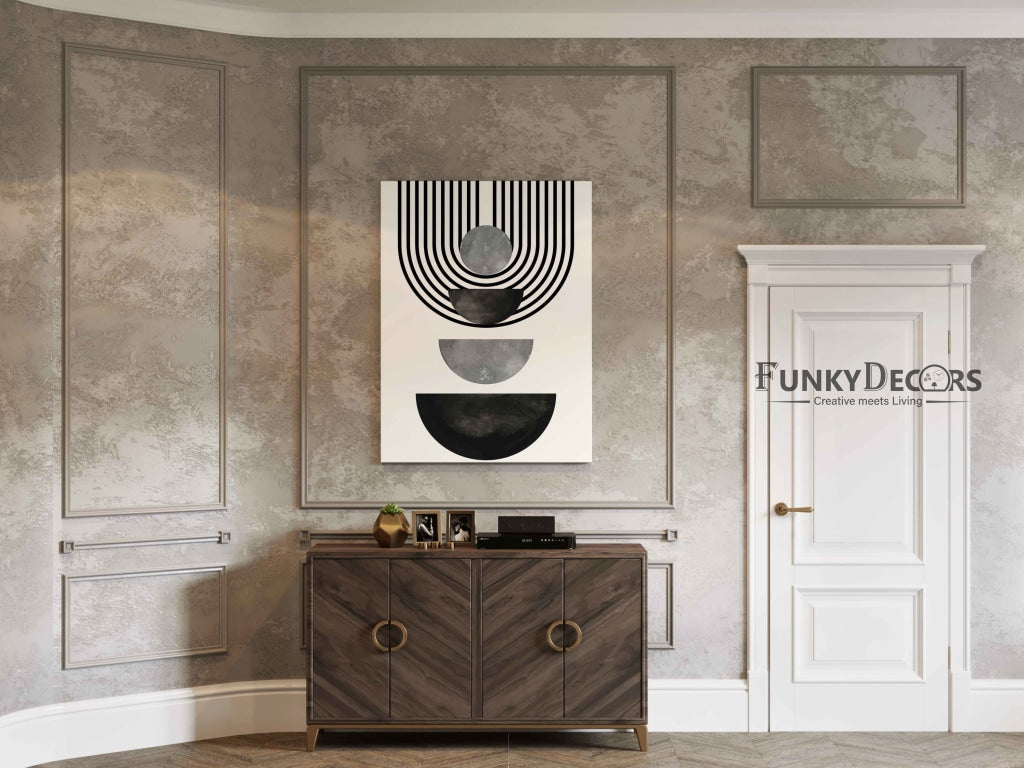 Line Cluster - Achromatic Art Frame For Wall Decor- Funkydecors Posters Prints &amp; Visual Artwork