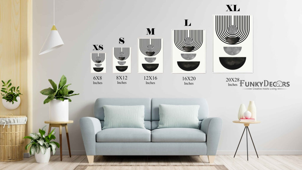 Line Cluster - Achromatic Art Frame For Wall Decor- Funkydecors Posters Prints &amp; Visual Artwork