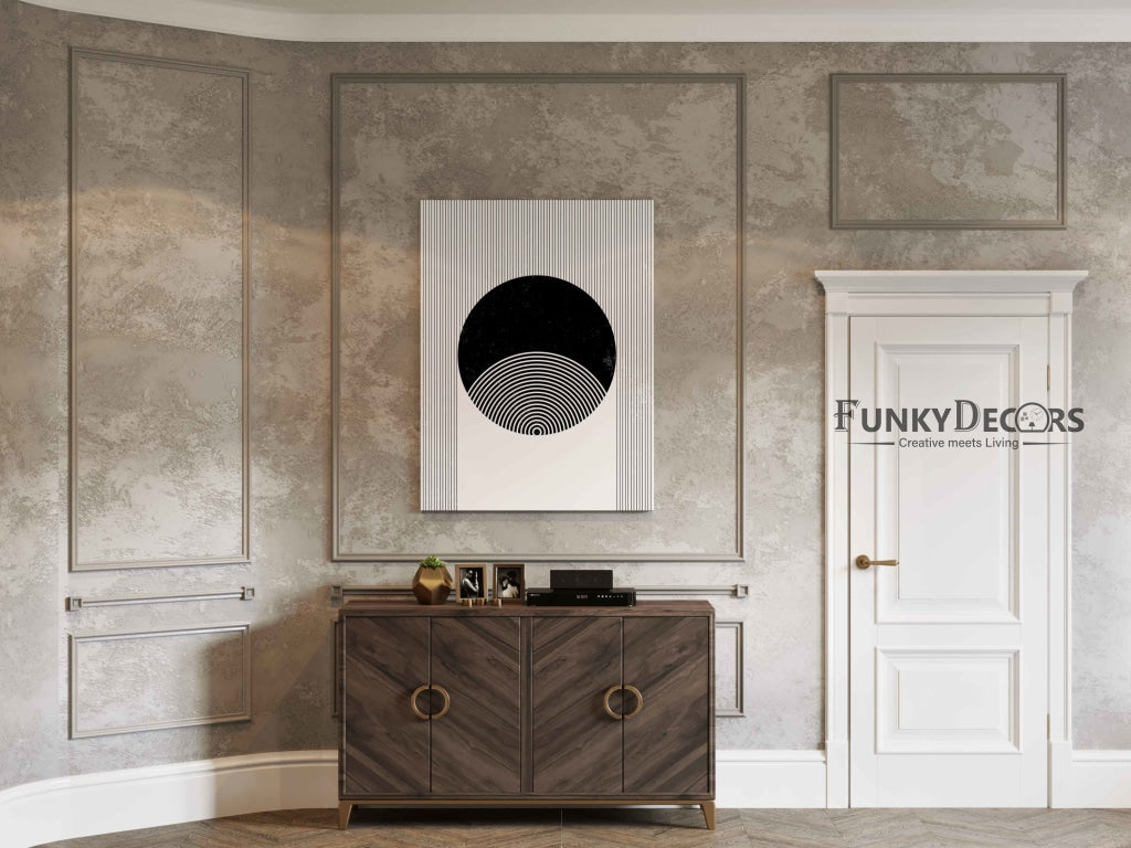 Line Cluster - Achromatic Art Frame For Wall Decor- Funkydecors Posters Prints & Visual Artwork