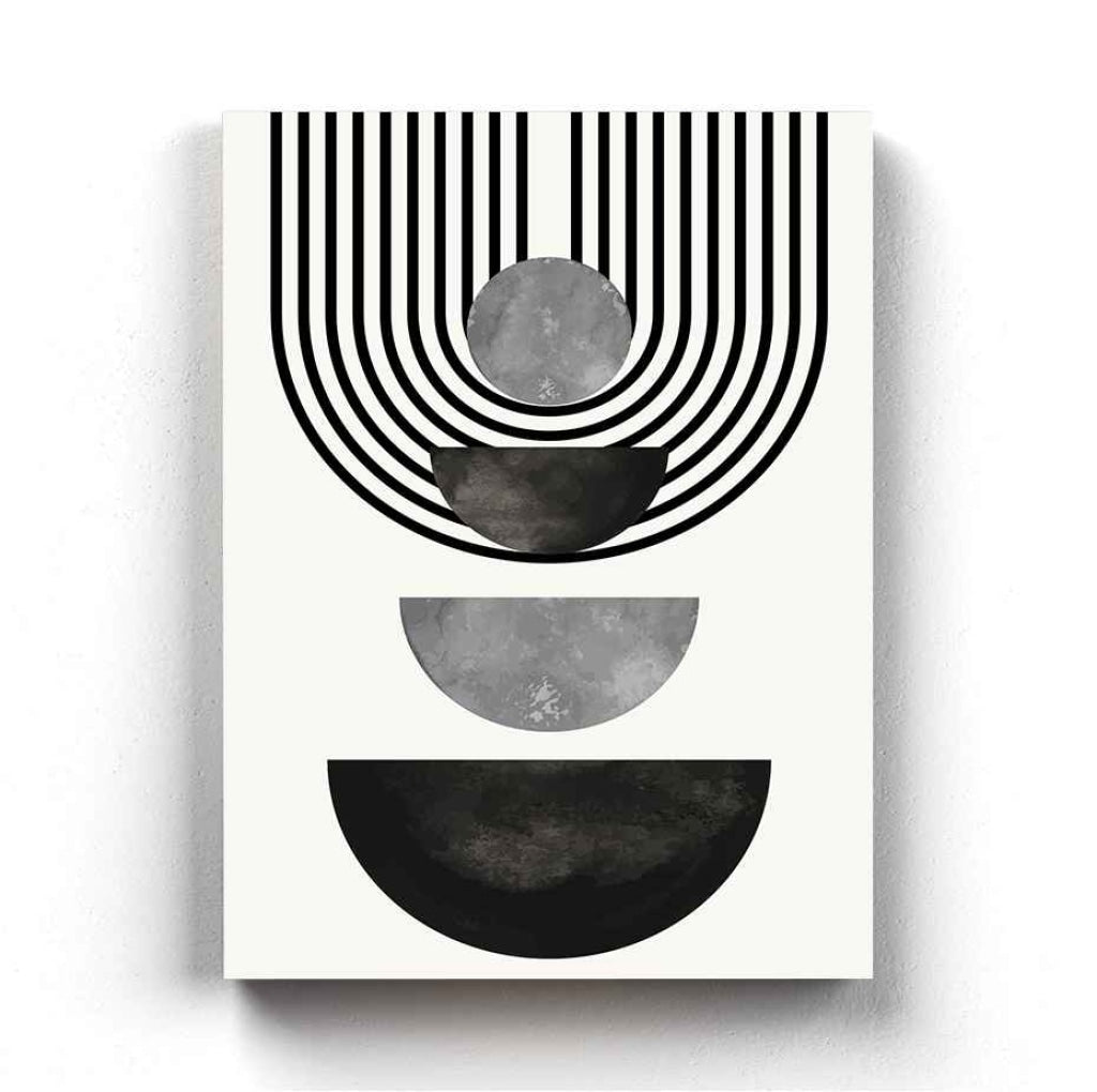 Line Cluster - Achromatic Art Frame For Wall Decor- Funkydecors Xs / Canvas Posters Prints &amp; Visual
