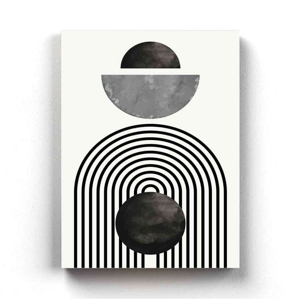 Line Cluster - Achromatic Art Frame For Wall Decor- Funkydecors Xs / Canvas Posters Prints & Visual