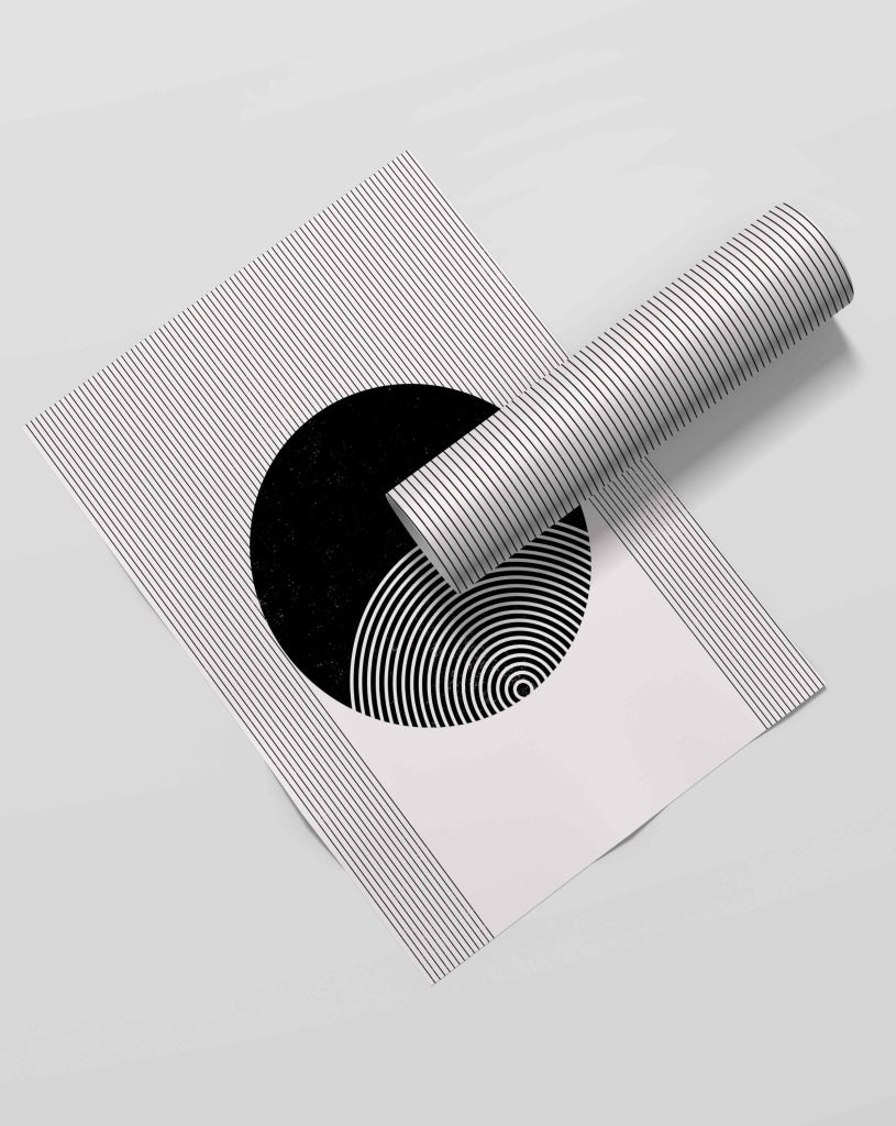 Line Cluster - Achromatic Art Frame For Wall Decor- Funkydecors Xs / Roll Posters Prints &amp; Visual