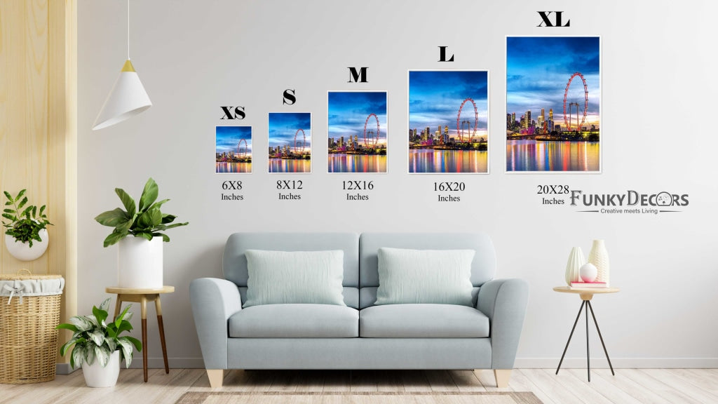 London Eye - Architectural Art Frame For Wall Decor- Funkydecors Posters Prints &amp; Visual Artwork