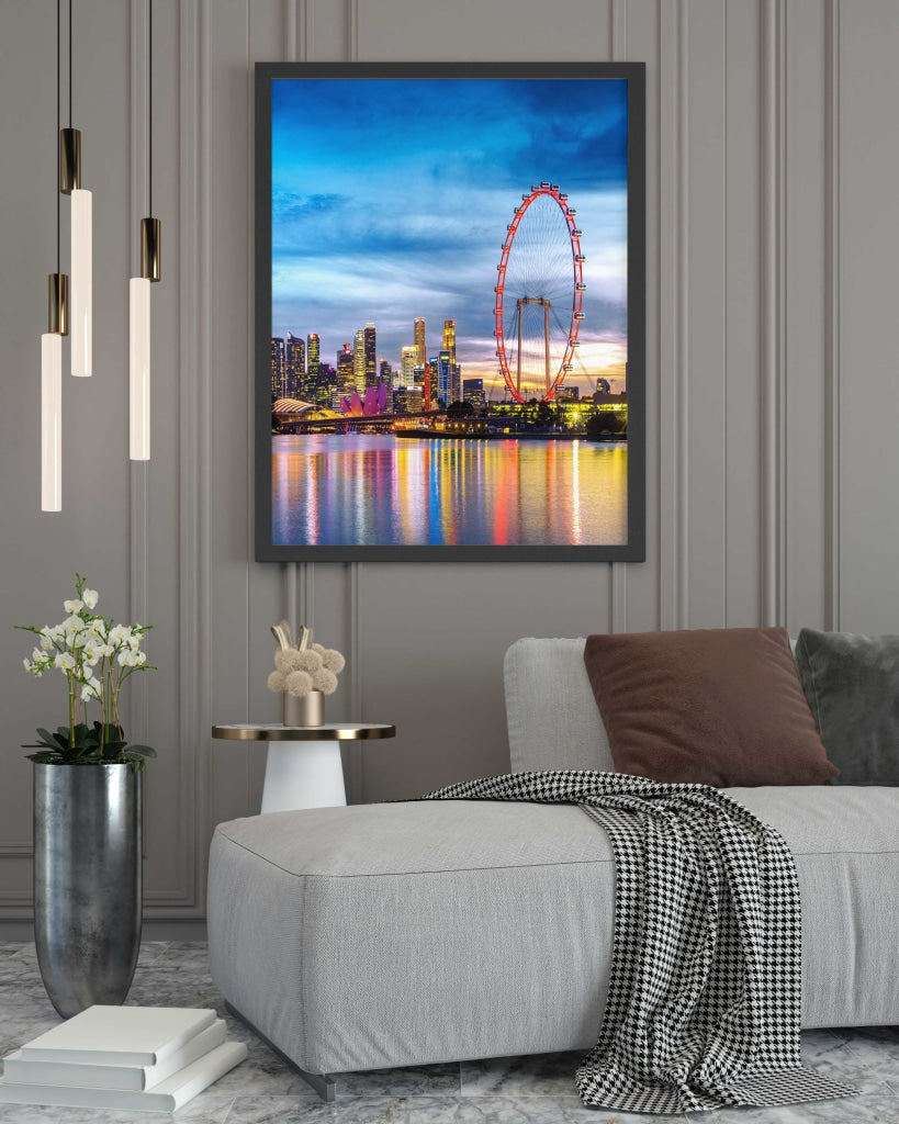 London Eye - Architectural Art Frame For Wall Decor- Funkydecors Xs / Black Posters Prints &amp; Visual