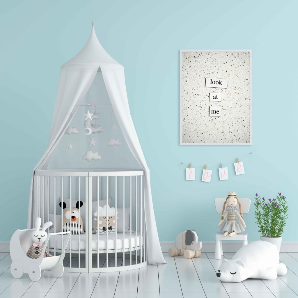 Look At Me - Quotes Art Frame For Wall Decor- Funkydecors Xs / White Posters Prints &amp; Visual Artwork