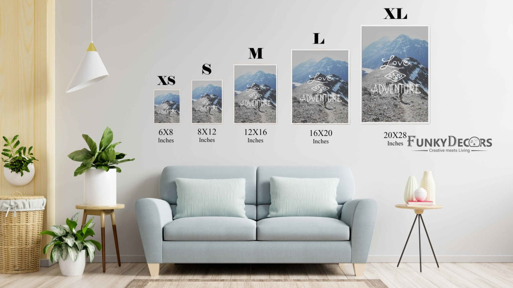 Love And Adventure - Life Quotes Art Frame For Wall Decor- Funkydecors Posters Prints &amp; Visual