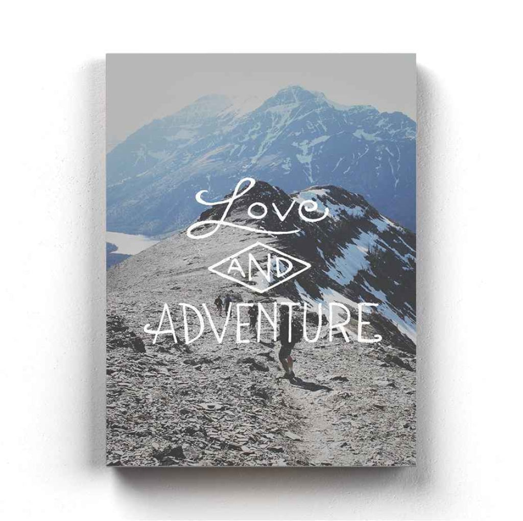 Love And Adventure - Life Quotes Art Frame For Wall Decor- Funkydecors Xs / Canvas Posters Prints &