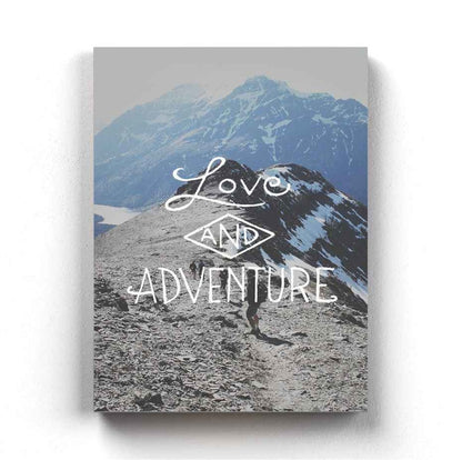 Love And Adventure - Life Quotes Art Frame For Wall Decor- Funkydecors Xs / Canvas Posters Prints &