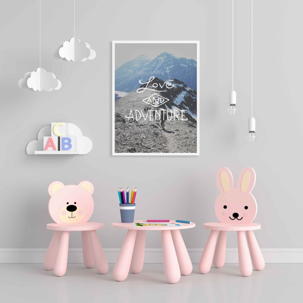 Love And Adventure - Life Quotes Art Frame For Wall Decor- Funkydecors Xs / White Posters Prints &amp;