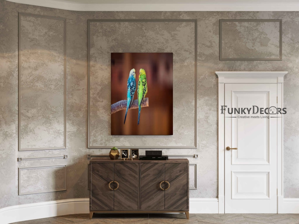 Love Birds - Animal Art Frame For Wall Decor- Funkydecors Posters Prints &amp; Visual Artwork