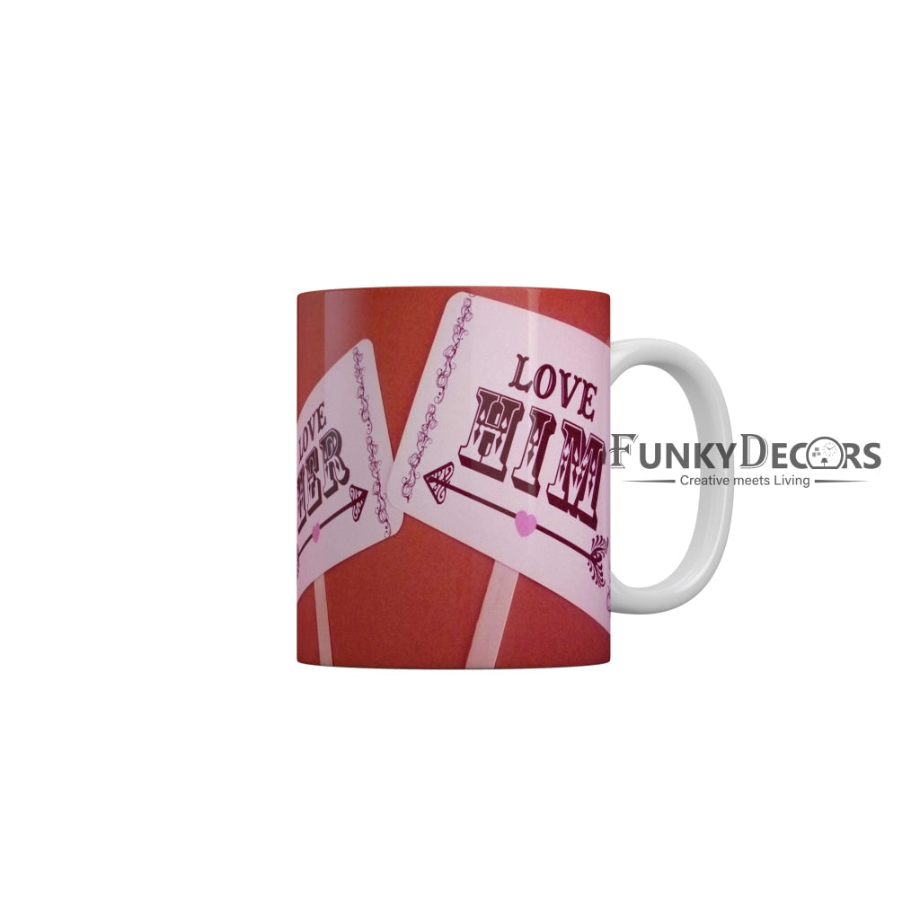 Love Her Love Him Coffee Ceramic Mug 350 ML-FunkyDecors