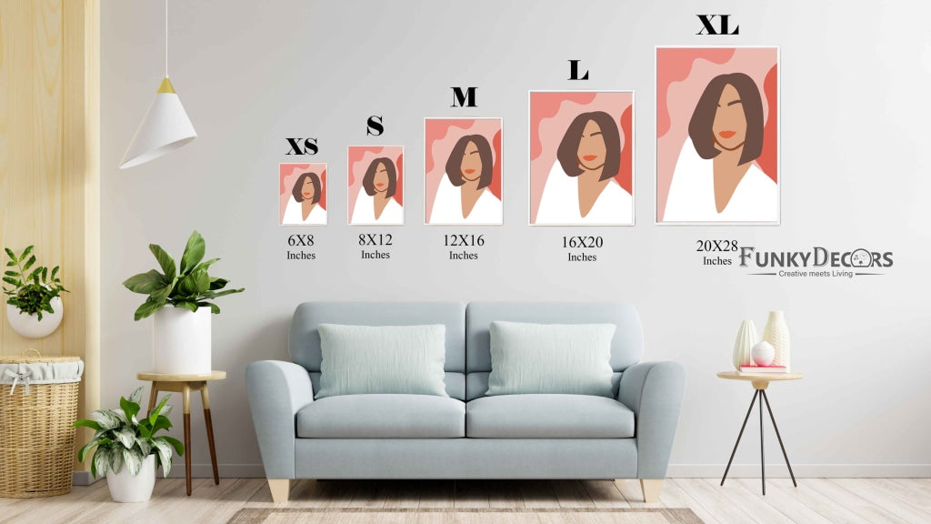 Love Is In The Hair Portrait Art Frame For Wall Decor- Funkydecors Posters Prints & Visual Artwork