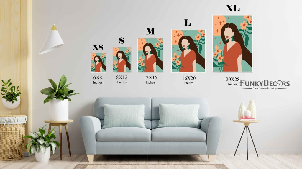 Love Is In The Hair Women Portrait Art Frame For Wall Decor- Funkydecors Posters Prints &amp; Visual