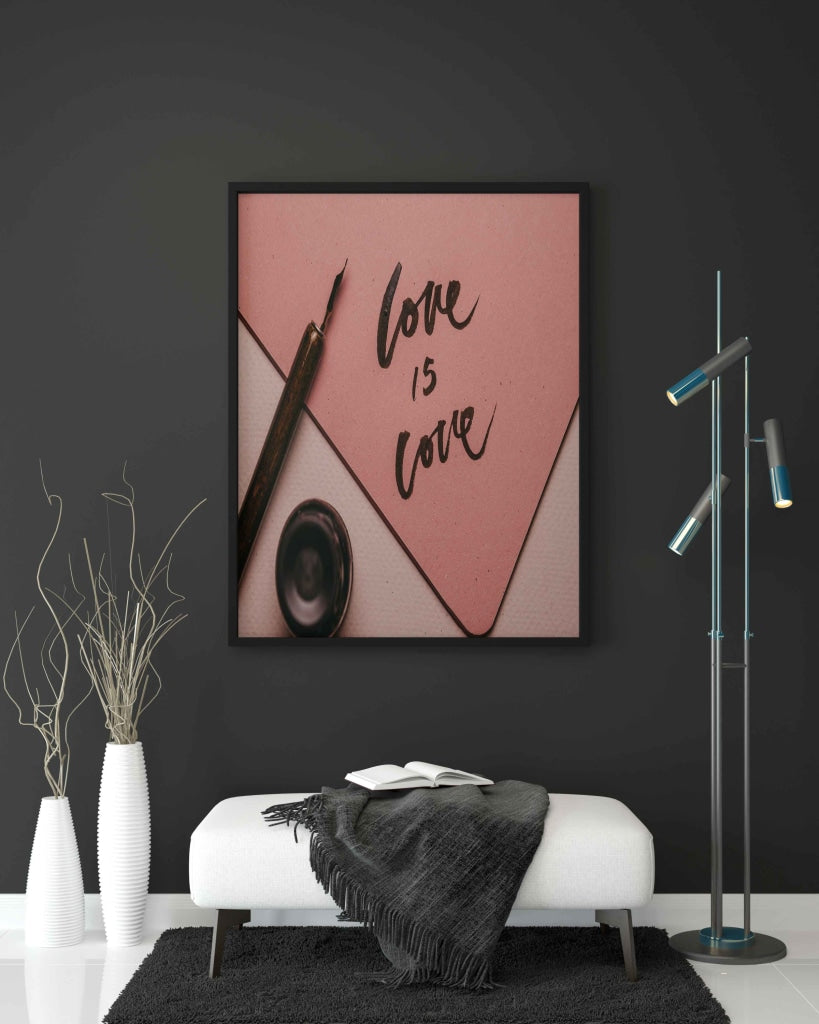 Love Is - Quotes Art Frame For Wall Decor- Funkydecors Xs / Black Posters Prints &amp; Visual Artwork