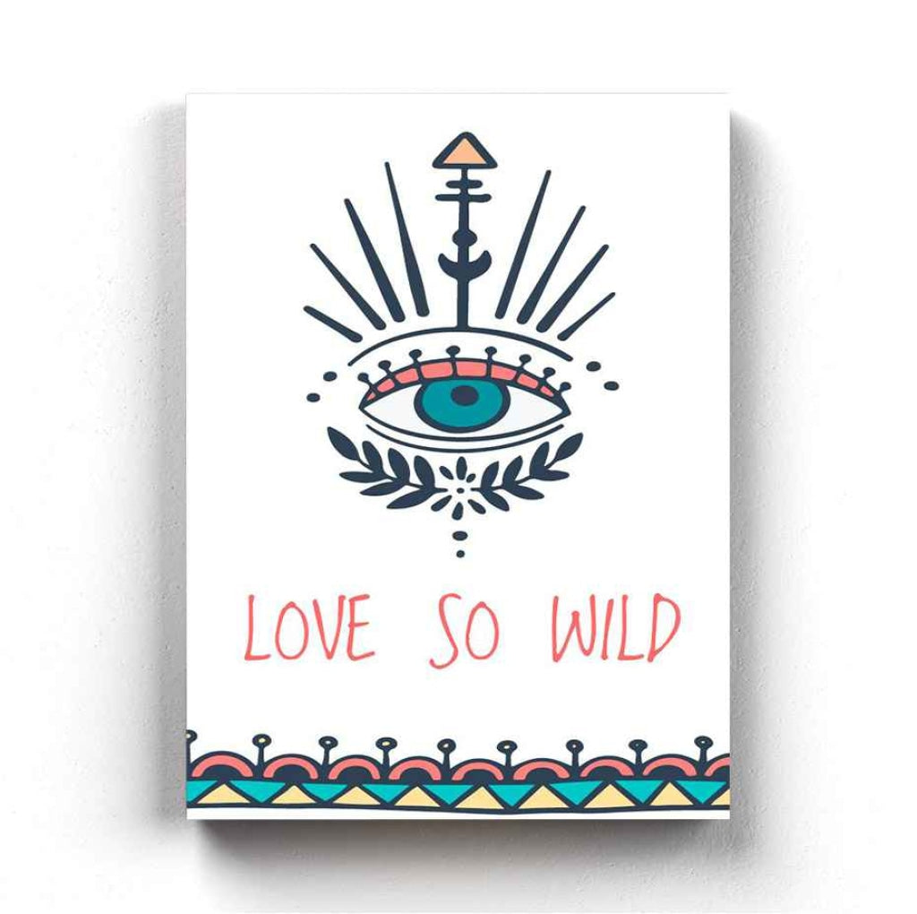 Love So Wild Boho Art Frame For Wall Decor- Funkydecors Xs / Canvas Posters Prints & Visual Artwork