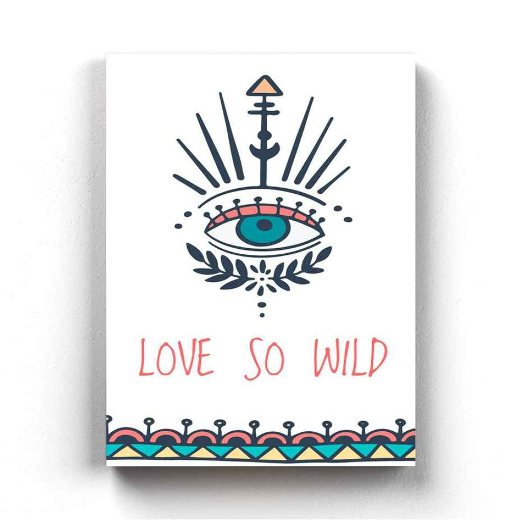 Love So Wild Boho Art Frame For Wall Decor- Funkydecors Xs / Canvas Posters Prints &amp; Visual Artwork